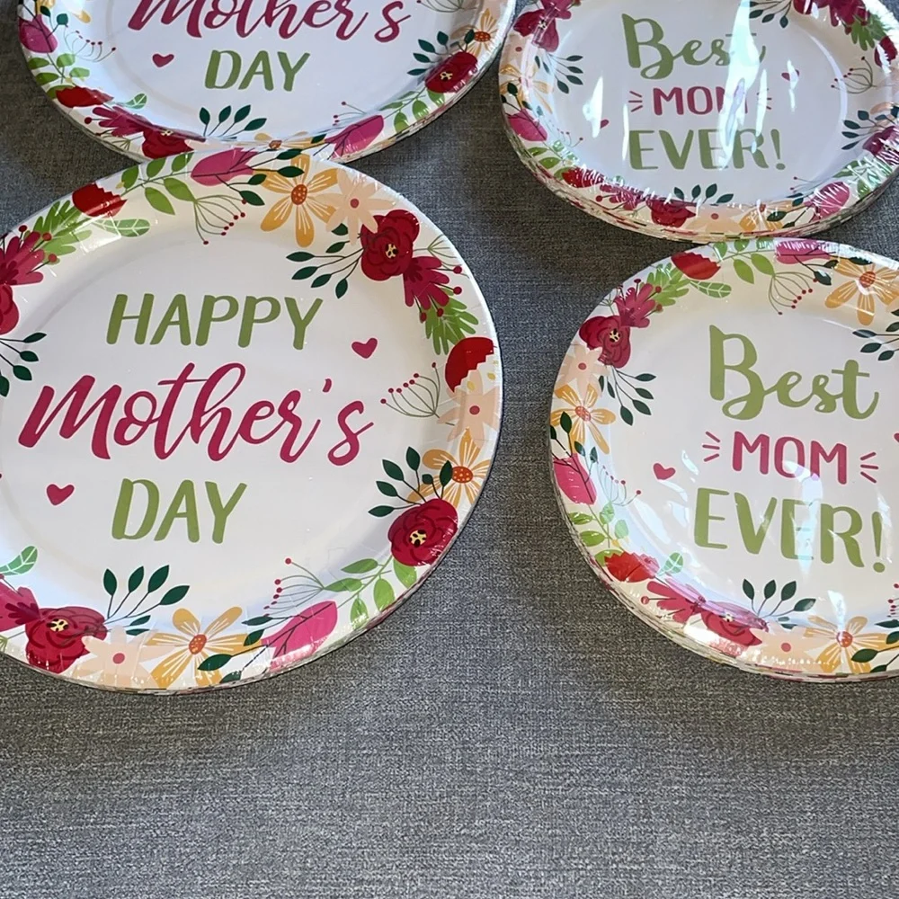 Floral Mother's Day Party Supplies Set